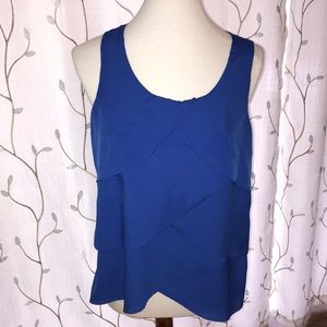Royal Blue Sleeveless Flowy Blouse